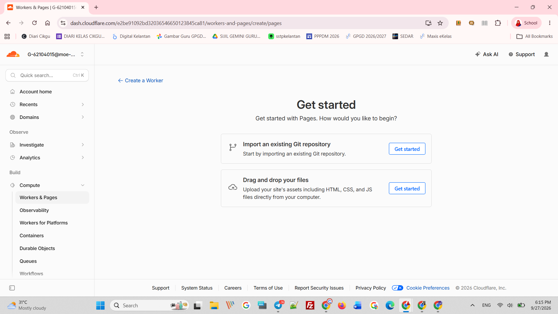 Drag and drop your files