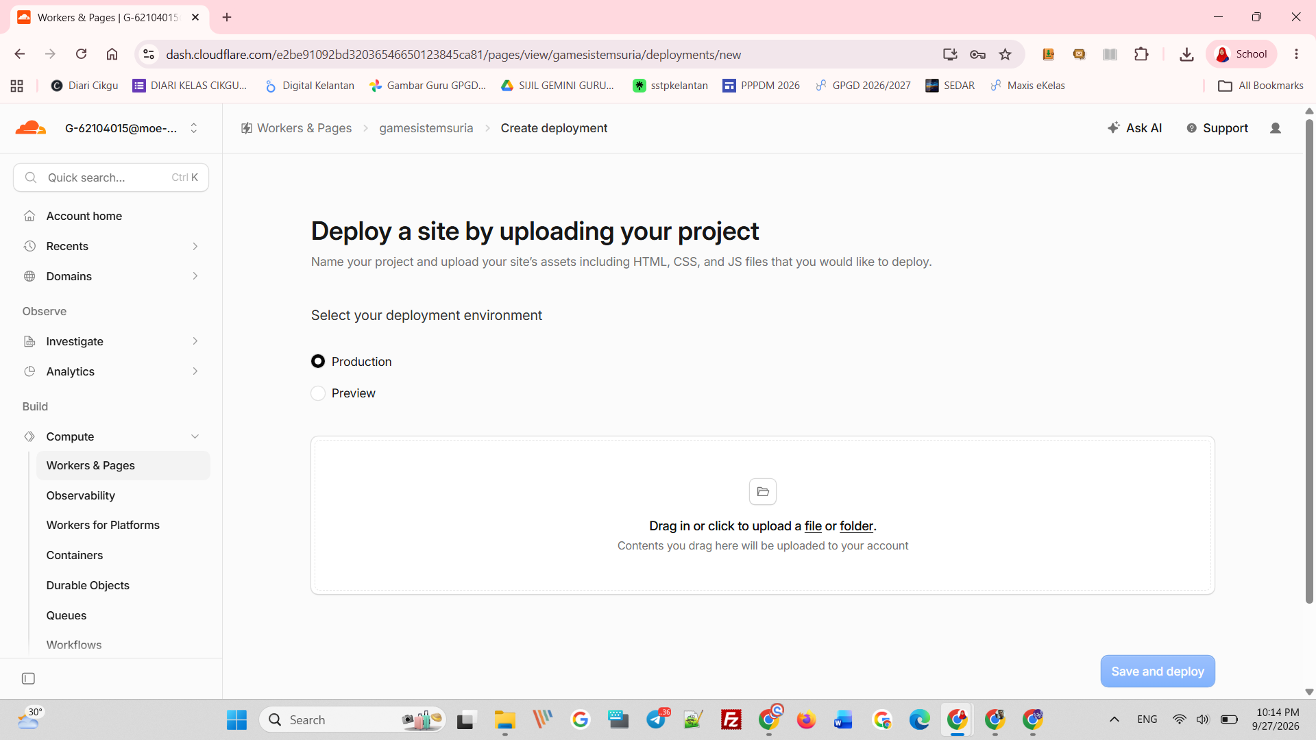 Create new deployment